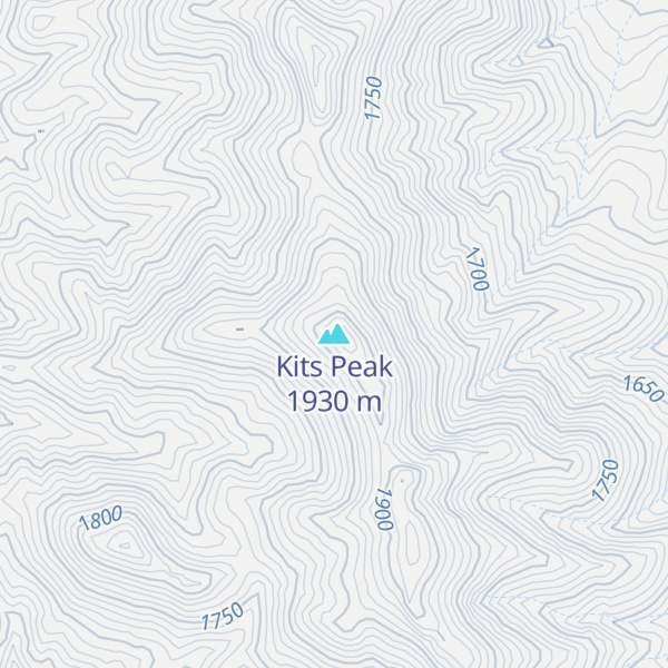Map of Kits Peak