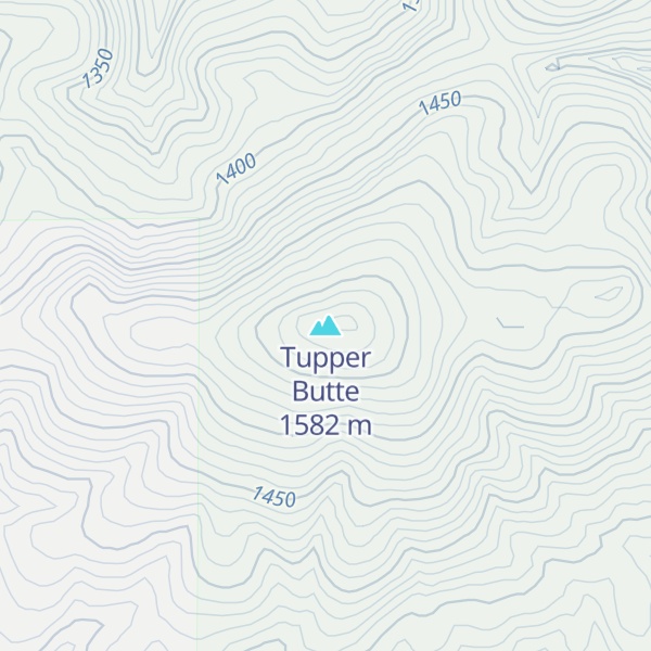 Map of Tupper Butte