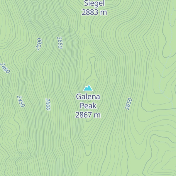 Map of Galena Peak