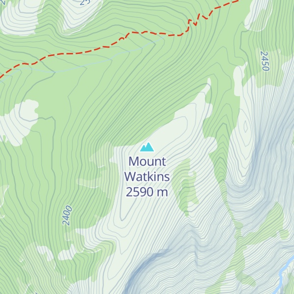 Map of Mount Watkins