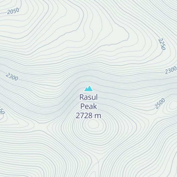 Map of Rasul Peak
