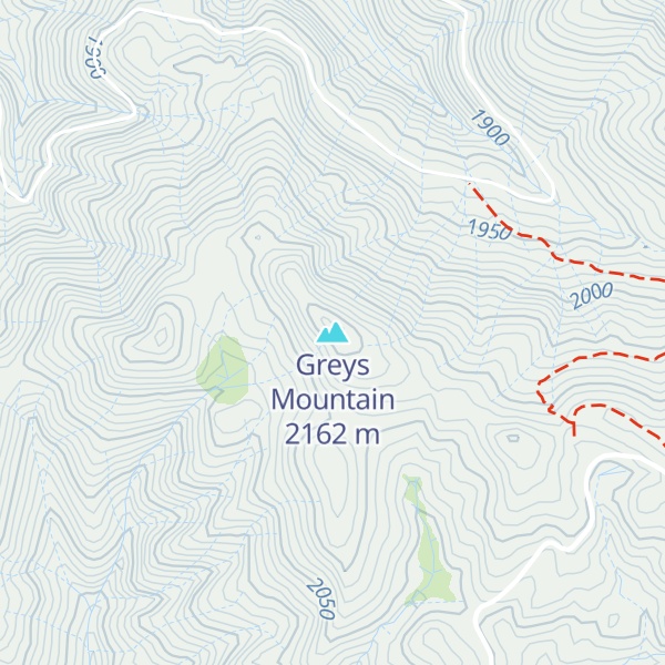 Map of Greys Mountain