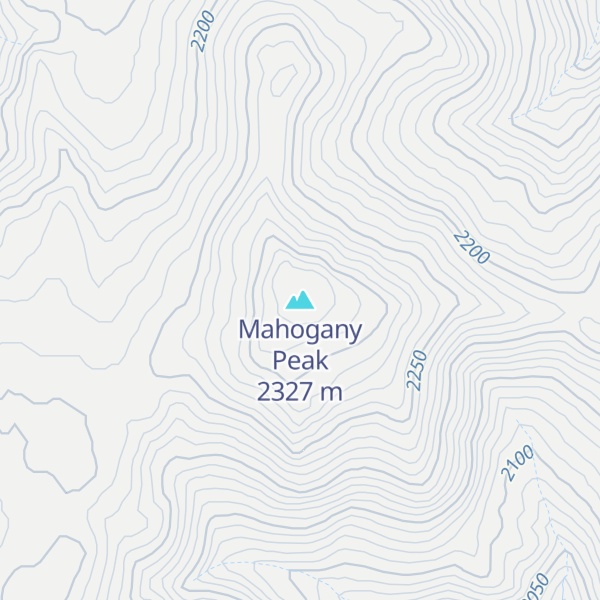 Map of Mahogany Peak