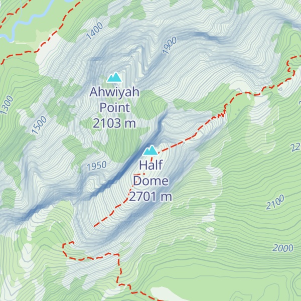 Map of Half Dome