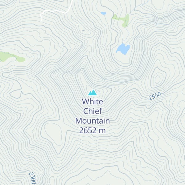 Map of White Chief Mountain