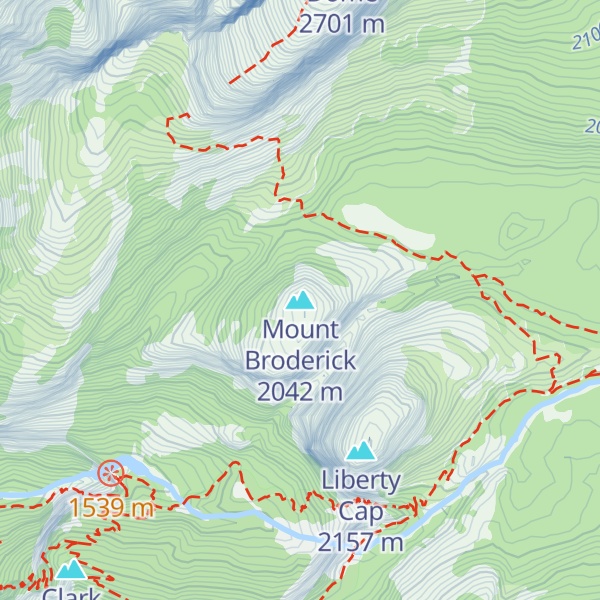 Map of Mount Broderick