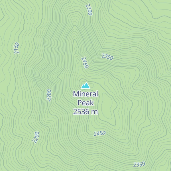 Map of Mineral Peak