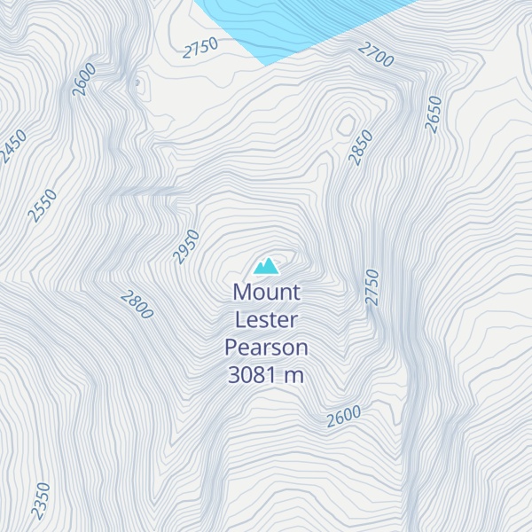 Map of Mount Lester Pearson