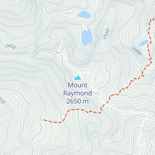 Map of Mount Raymond