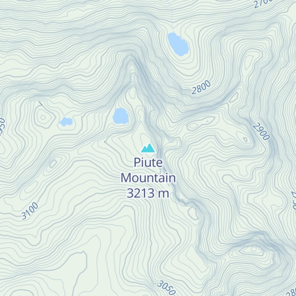 Map of Piute Mountain