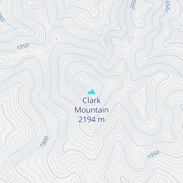Map of Clark Mountain