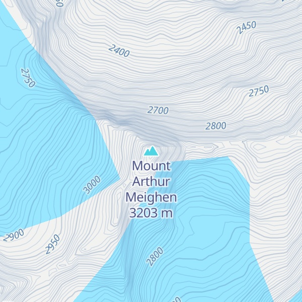 Map of Mount Arthur Meighen