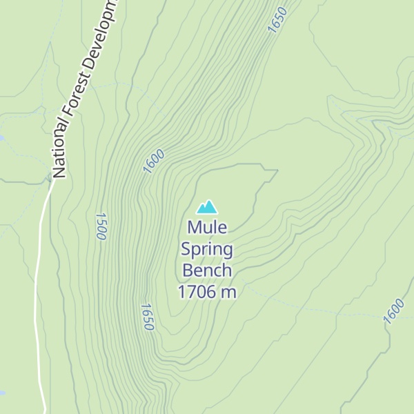 Map of Mule Spring Bench