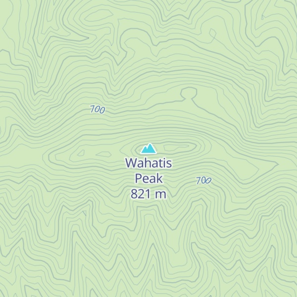 Map of Wahatis Peak
