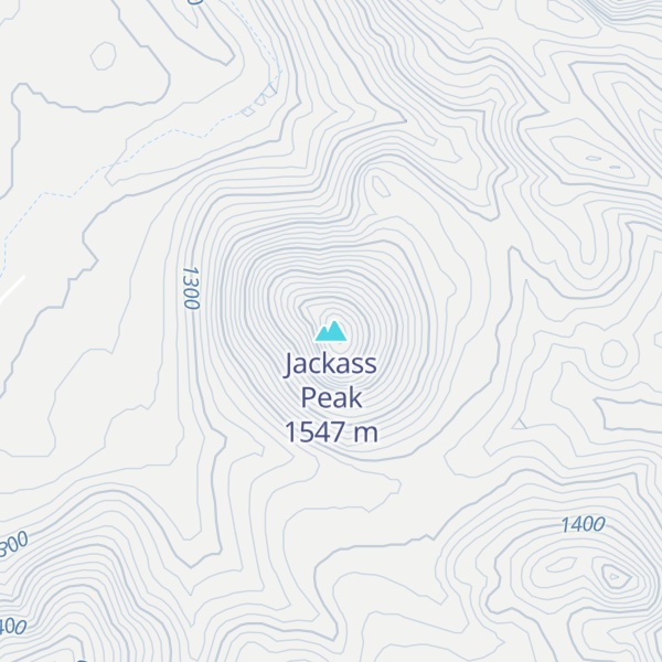 Map of Jackass Peak