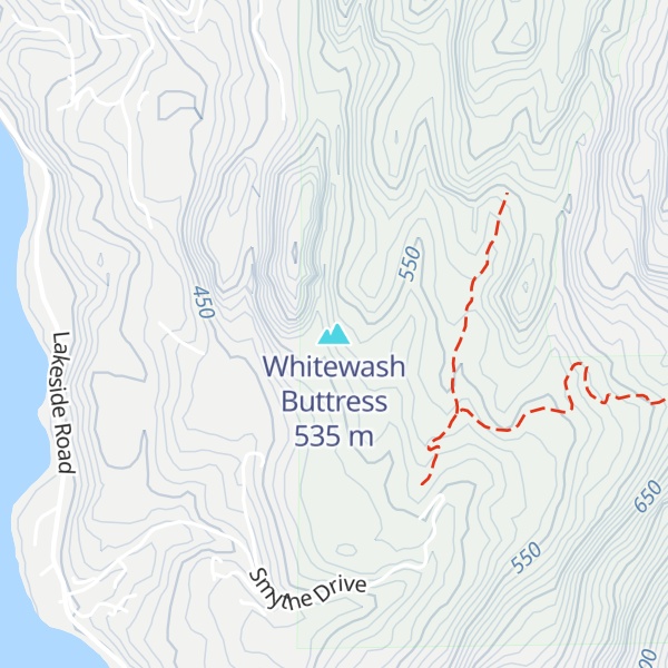 Map of Whitewash Buttress