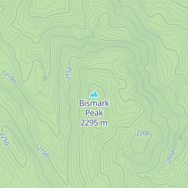 Map of Bismark Peak