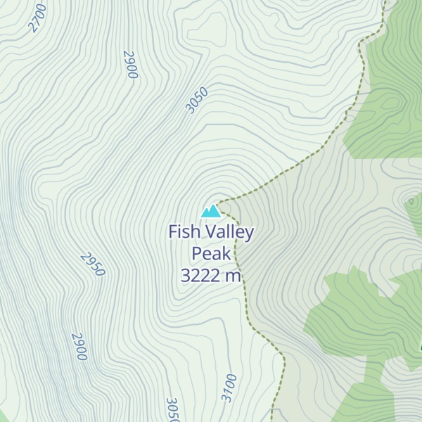Map of Fish Valley Peak