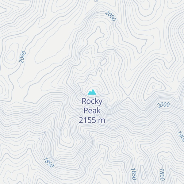 Map of Rocky Peak