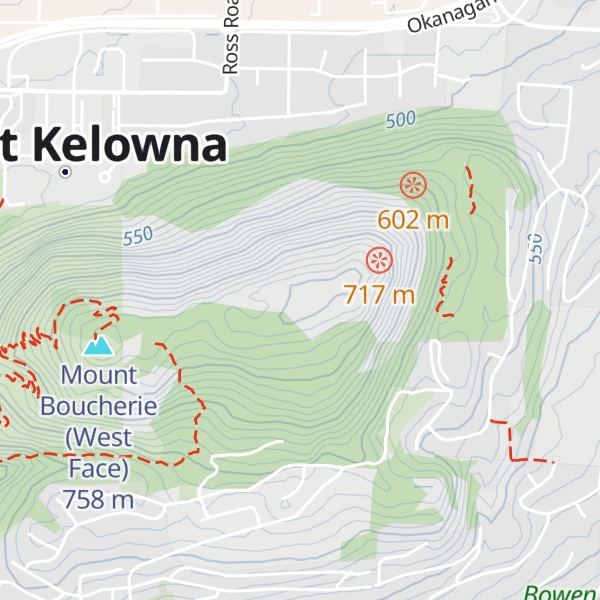 Map of Mount Boucherie