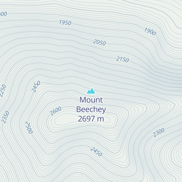 Map of Mount Beechey