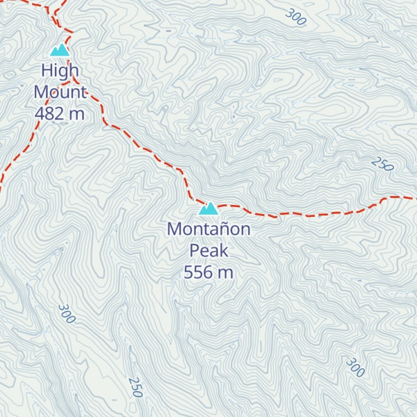 Map of Montañon Peak