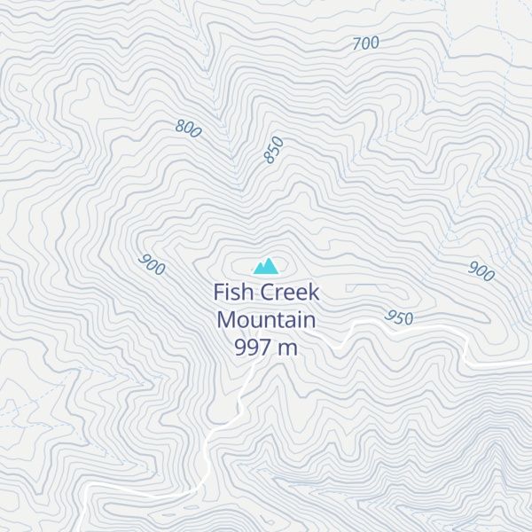 Map of Fish Creek Mountain