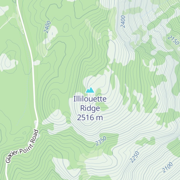 Map of Illilouette Ridge