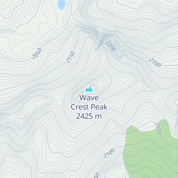Map of Wave Crest Peak