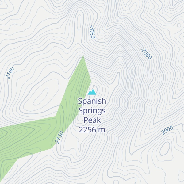 Map of Spanish Springs Peak