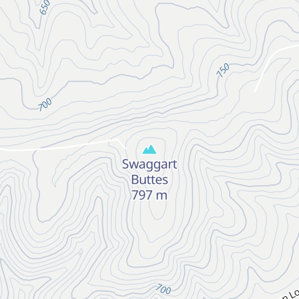 Map of Swaggart Buttes