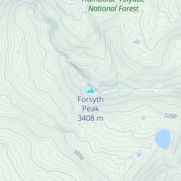 Map of Forsyth Peak