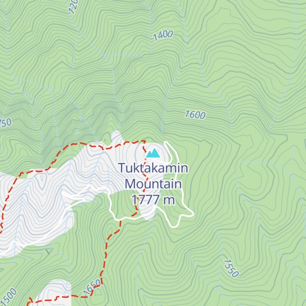 Map of Tuktakamin Mountain