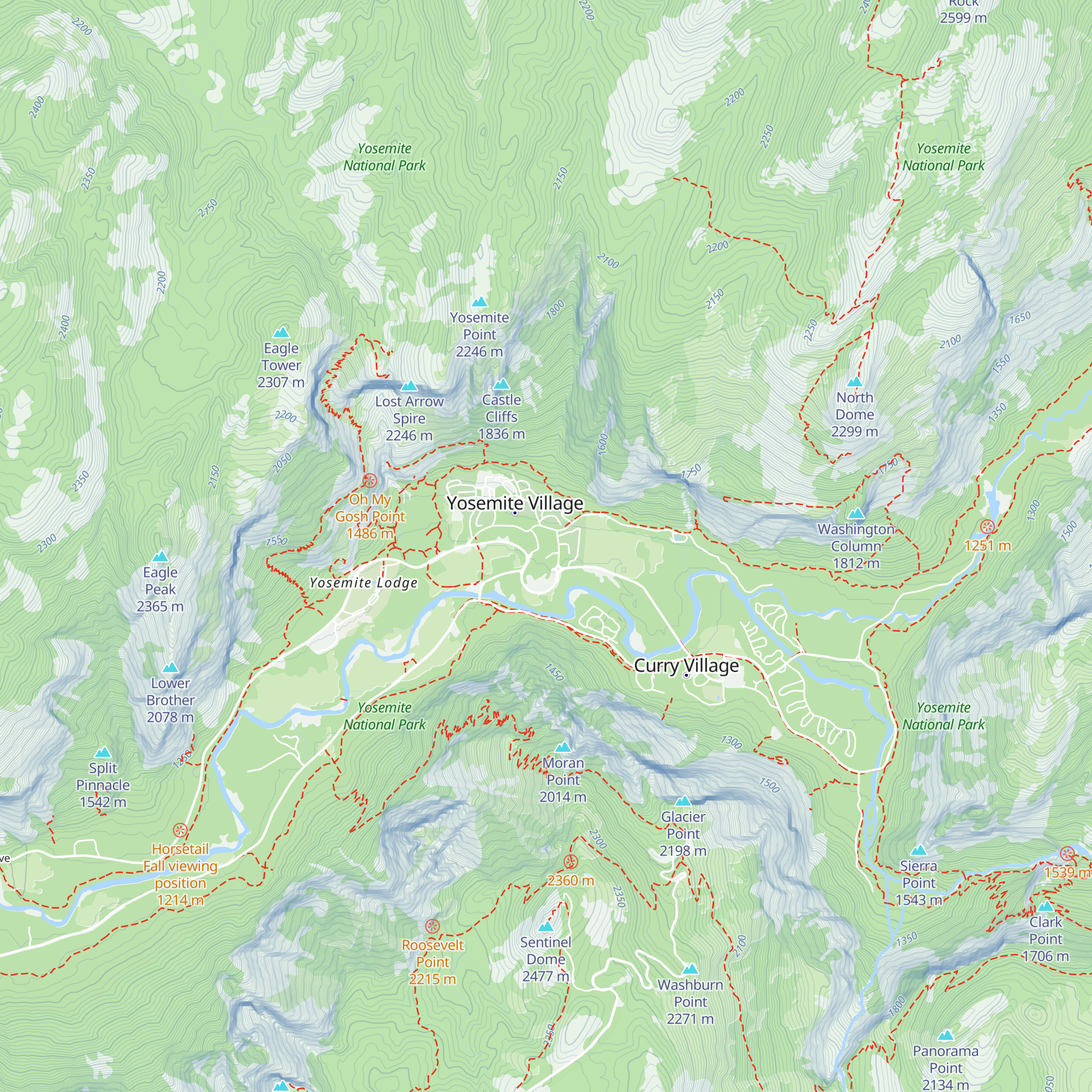 Yosemite Welcome Center map