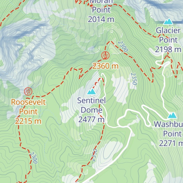 Map of Sentinel Dome