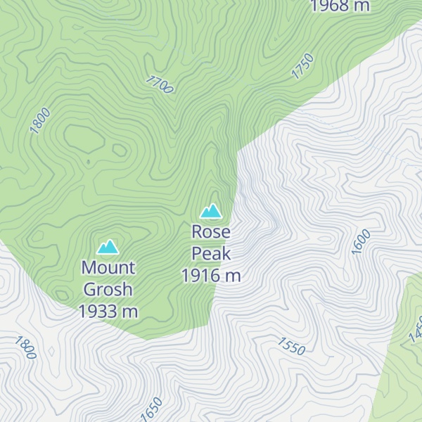 Map of Rose Peak
