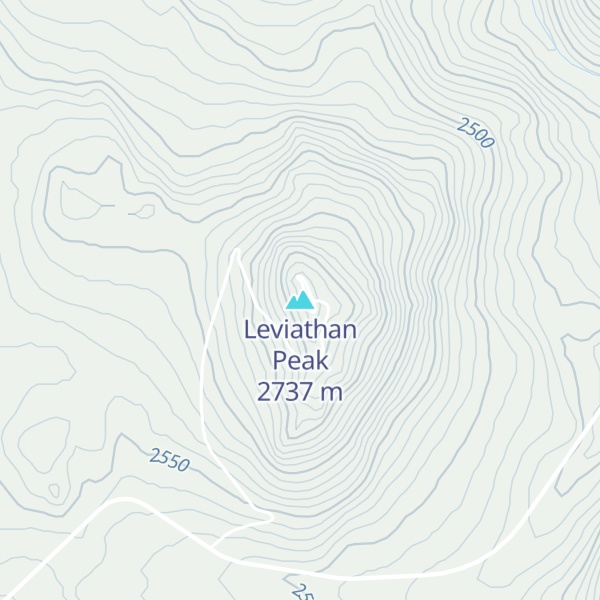 Map of Leviathan Peak