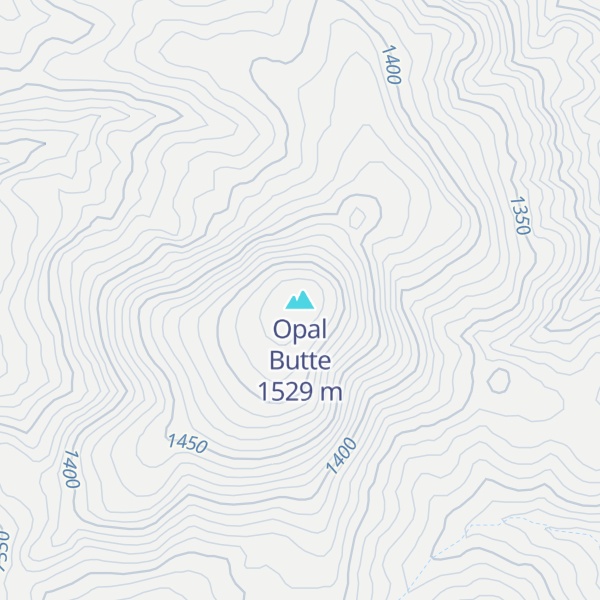 Map of Opal Butte