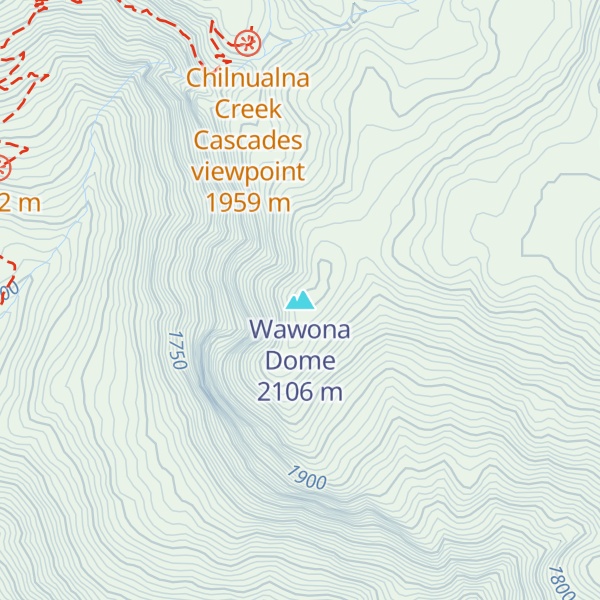 Map of Wawona Dome