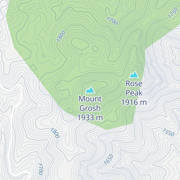 Map of Mount Grosh