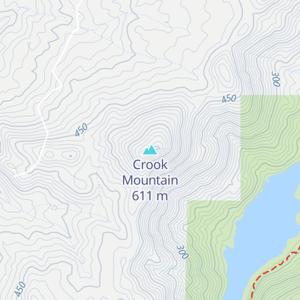 Map of Crook Mountain