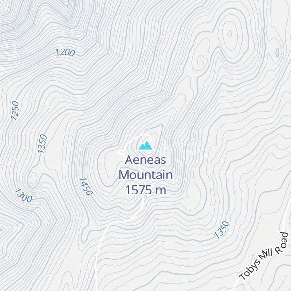 Map of Aeneas Mountain