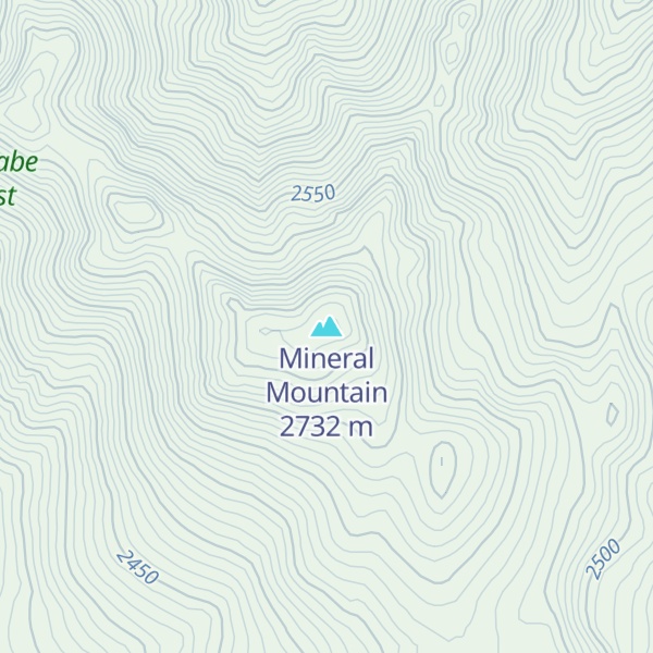 Map of Mineral Mountain