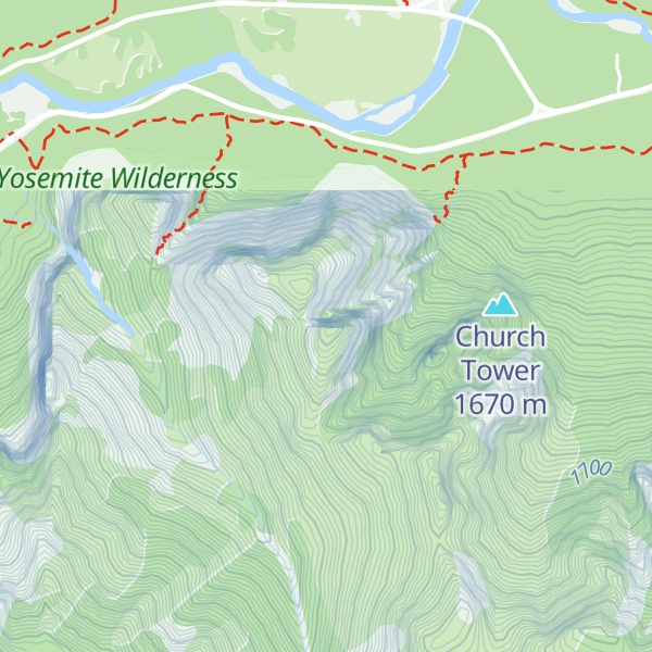 Map of Higher Cathedral Rock