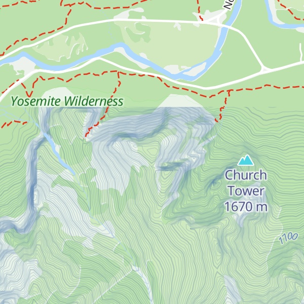Map of Middle Cathedral Rock