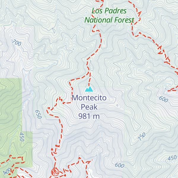 Map of Montecito Peak