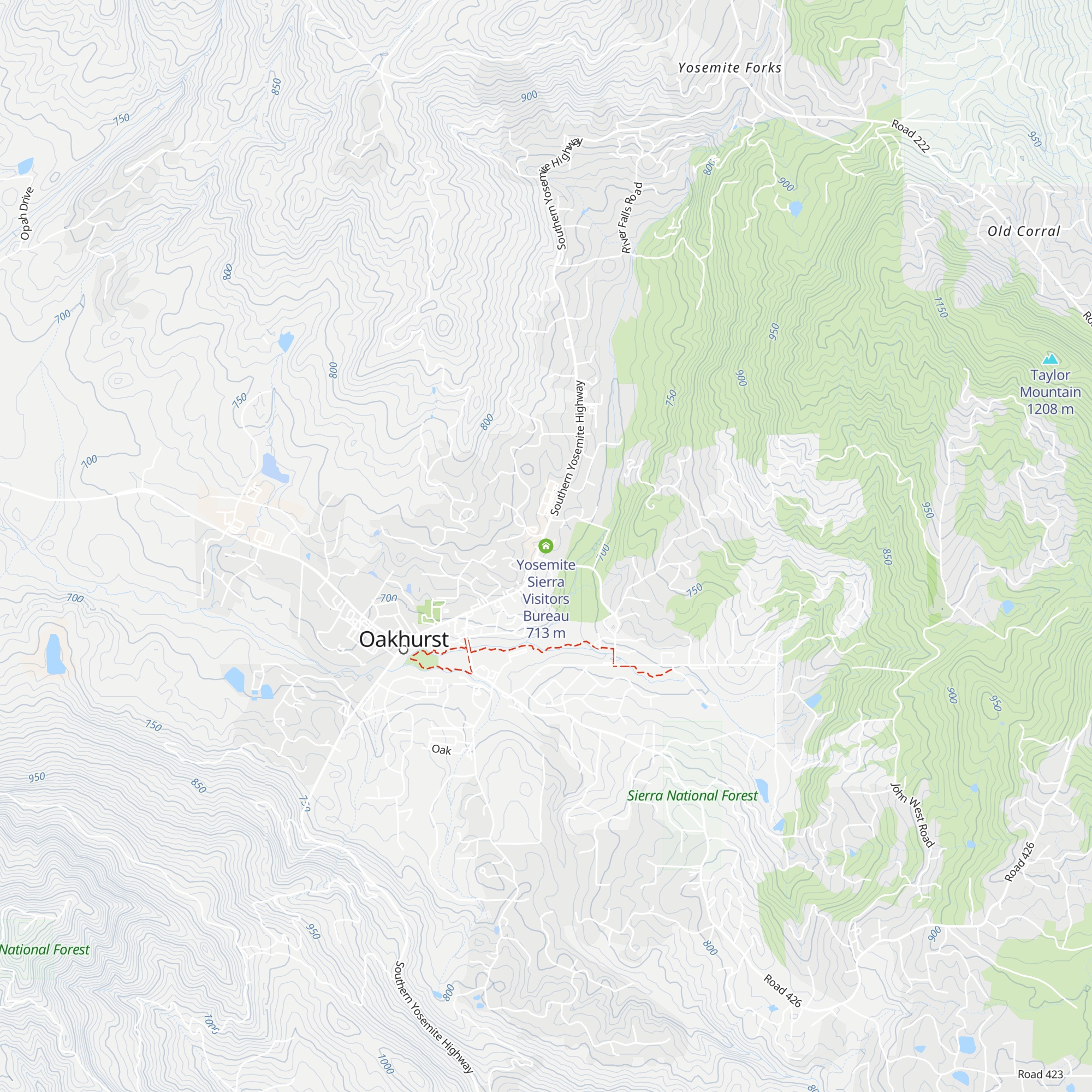 Yosemite Sierra Visitors Bureau map