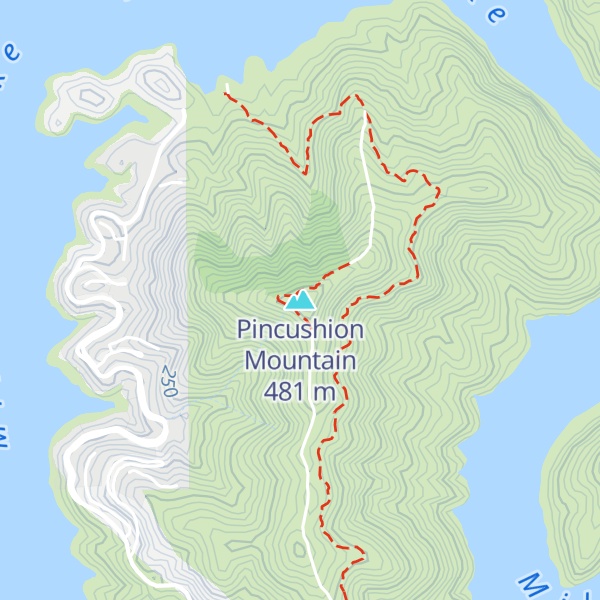 Map of Pincushion Mountain