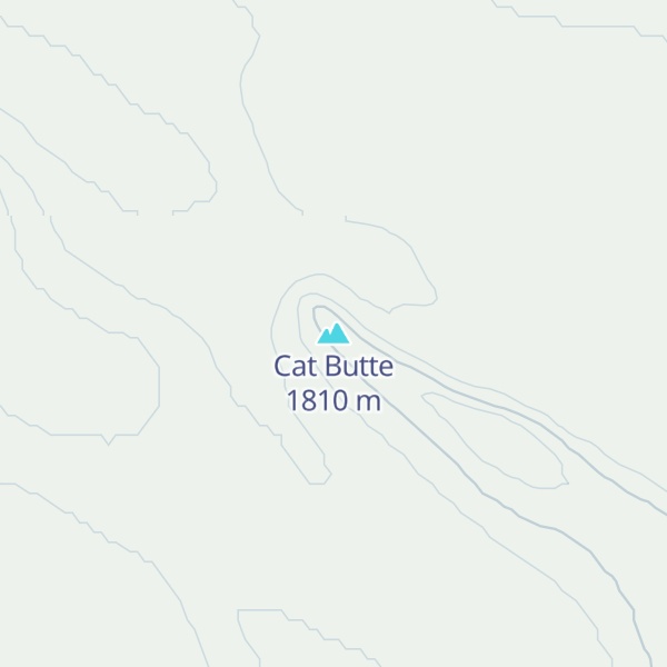 Map of Cat Butte