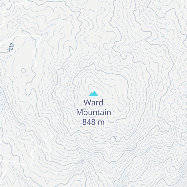 Map of Ward Mountain